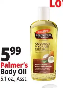 Ocean State Job Lot Palmer's Coconut Hydrate Body Oil 5.1 fl oz offer