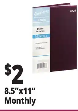 Ocean State Job Lot 8.5x11 Monthly Gregorian offer