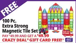 Ocean State Job Lot Magnet Build 100-Piece Extra Strong Magnetic Tiles Set offer