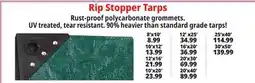 Ocean State Job Lot Rip Stopper Tarps offer