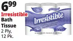 Ocean State Job Lot Irresistible Soft Impressions Bath Tissue 12 Count offer