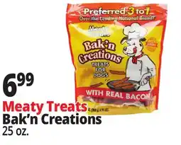 Ocean State Job Lot Meaty Treats Bak'n Creations Dog Treats 25 oz offer