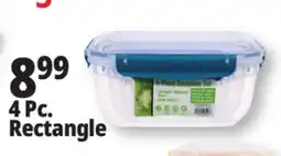 Ocean State Job Lot Think Fresh Rectangular Food Storage Container Set 4 Piece offer