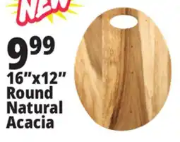 Ocean State Job Lot 16x12 Round Natural Acacia offer