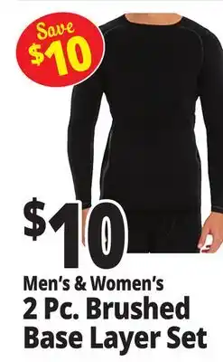 Ocean State Job Lot Men's & Women's 2 Pc. Brushed Base Layer Set offer
