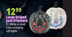 Ocean State Job Lot Large Striped Jack O'lantern offer