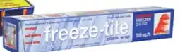 Ocean State Job Lot freeze-tite Premium Freezer Gauge Plastic Wrap offer