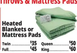 Ocean State Job Lot Heated Blankets offer