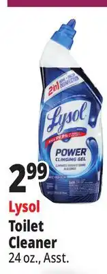 Ocean State Job Lot Lysol 2-In-1 Disinfecting Toilet Bowl + Brush Power Cleaning Gel 24 oz offer