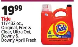 Ocean State Job Lot Tide 117-132 oz., Original, Free & Clear, Ultra Oxi, Downy & Downy April Fresh offer