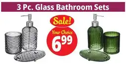 Ocean State Job Lot 3 Pc. Glass Bathroom Sets offer