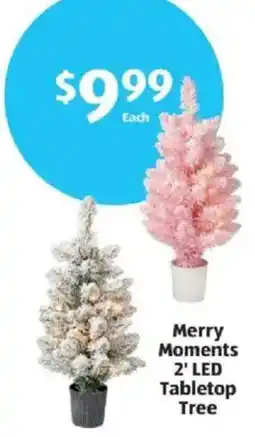 Aldi Merry Moments 2' LED Tabletop Tree offer