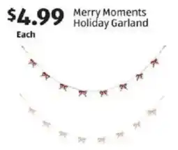 Aldi Merry Moments Holiday Garland offer