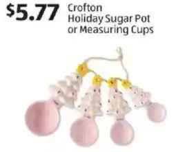 Aldi Crofton Holiday Sugar Pot or Measuring Cups offer