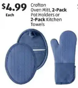 Aldi Crofton Oven Mitt and Pot Holders offer
