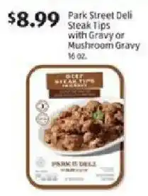 Aldi Park street deli steak tips with gravy or mushroom gravy offer