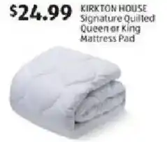 Aldi Kirkton house signature quilted queen or king mattress pad offer