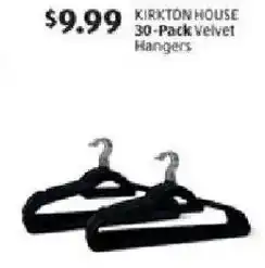 Aldi Kirkton house velvet hangers offer