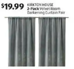 Aldi Kirkton house velvet room darkening curtain pair offer