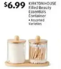 Aldi Kirkton house filled beauty essentials container offer