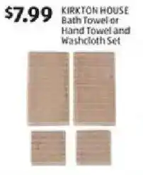 Aldi Kirkton house bath towel or hand towel and washcloth set offer
