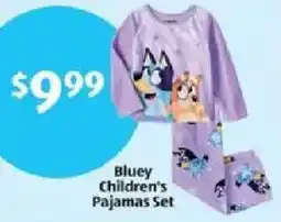 Aldi Bluey Children's Pajamas Set offer