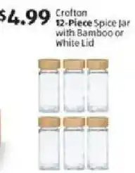 Aldi Crofton spice jar with bamboo or white lid offer