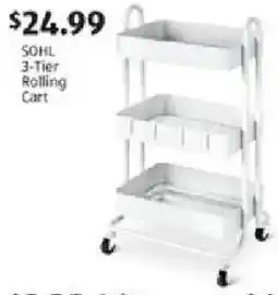 Aldi SOHL 3-Tier Rolling Cart offer
