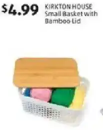 Aldi Kirkton house small basket with bamboo lid offer
