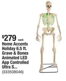 The Home Depot Home Accents Holiday Grave & Bones Animated LED app controlled ultra S... offer