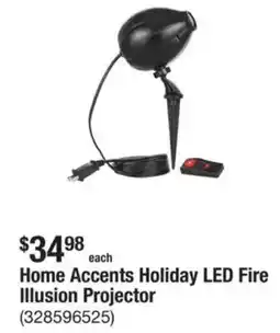 The Home Depot Home Accents Holiday LED Fire Illusion Projector offer