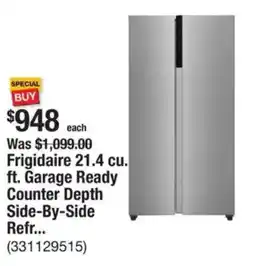 The Home Depot Frigidaire 21.4 cu. ft. Garage Ready Counter Depth Side-By-Side Refr... offer