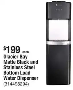 The Home Depot Glacier Bay Matte Black and Stainless Steel Bottom Load Water Dispenser offer