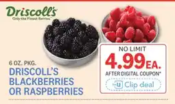 Kings Food Markets DRISCOLL'S BLACKBERRIES OR RASPBERRIES offer