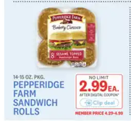 Kings Food Markets PEPPERIDGE FARM SANDWICH ROLLS offer