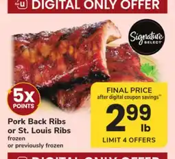 ACME Pork Back Ribs or St. Louis Ribs offer