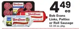 ACME Bob Evans Links, Patties or Roll Sausage offer
