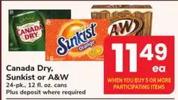ACME Canada Dry, Sunkist or A & W offer