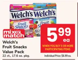 ACME Welch's Fruit Snacks Value Pack offer