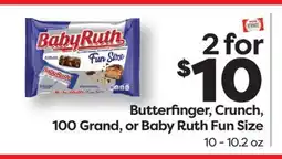 Weis Markets Butterfinger, Crunch, 100 Grand, or Baby Ruth Fun Size offer