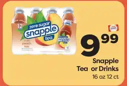 Weis Markets Snapple Tea or Drinks offer