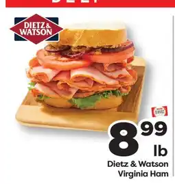Weis Markets Dietz & Watson Virginia Ham offer