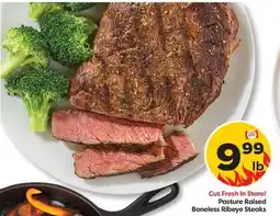 Weis Markets Pasture Raised Boneless Ribeye Steaks offer