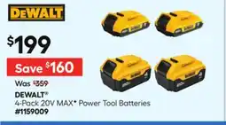 Lowe's 4-Pack 20V MAXF Power Tool Batteries offer