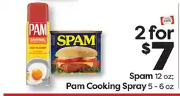 Weis Markets Spam 12 oz Pam Cooking Spray 5-6 oz offer