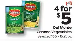Weis Markets Del Monte Canned Vegetables offer