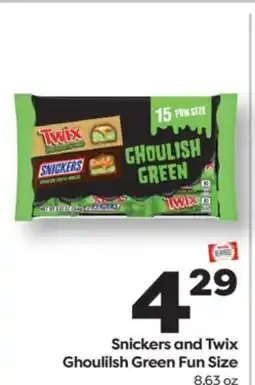 Weis Markets Snickers and Twix Ghoulilsh Green Fun Size offer