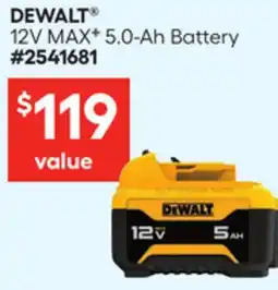 Lowe's 12V MAX9 5.0-Ah Battery offer