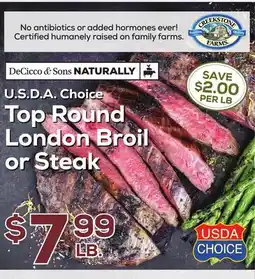 DeCicco & Sons Top Round London Broil or Steak offer