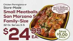 DeCicco & Sons Small Meatballs w/ San Marzano Sauce Family-Size offer